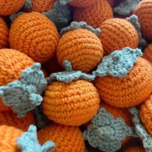 Handmade Plush Crochet Auspicious Keychain Pendant Persimmon Creative Meaning Fruit <b>Gift</b> <b>Box</b> Wholesale - Product Image 2