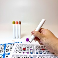 Marqueurs de bingo personnalisés 12 ml, encre à base d'eau, pointe éponge ronde de 10 mm, séchage rapide, sans fuite, pour clubs de bingo et événements caritatifs
