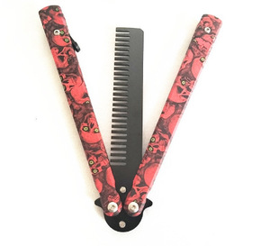 Peine Plegable Portátil para Barba y Bigote de Acero Inoxidable, Peine de Práctica con Pivote Metálico para el Cuidado Diario - Product Image 5