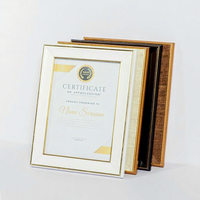 Marco Nórdico Decorativo Personalizado de Madera para Certificados, Rectangular, Vertical, para Pared/Mesa, Acabado Dorado, Decorativo para Cuadros