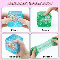 Jouets sensoriels anti-stress Ice Cube pour adultes, peluches moelleuses, soulagement de l'anxiété et du TDAH, balle à presser non toxique, concentration et calme, école, matériau MALTOSE