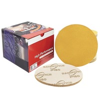 Disque de ponçage à crochets et boucles SANDFORCE de 6 pouces à 17 trous, disque abrasif anti-colmatage pour ponçage à sec, pour ponceuse pneumatique