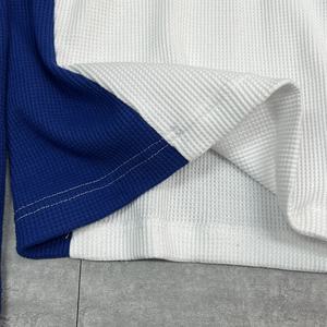 Wholesale Waffle Patchwork <b>Thermal</b> <b>Shirt</b> Custom Logo Embroidered Heavyweight T-<b>shirt</b> Puff Print Oversized Long Sleeve T <b>Shirt</b> - Product Image 5