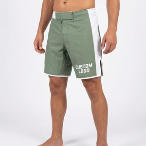 Men MMA Grappling <b>Kickboxing</b> <b>Shorts</b> Quick Dry Color Block Custom Logo Heat-Transfer Printed for Waist Spandex/Polyester - Product Image 1
