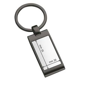 Llavero Rectangular BRUNIT con Diseño Moderno, Impresión UV, en Aleación Metálica, con Logotipo Personalizado y Portamonedas - Product Image 3