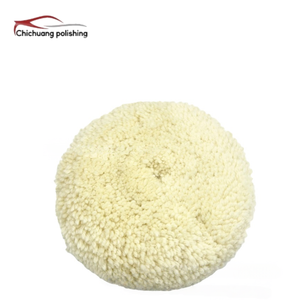 Usine chinoise de haute qualité, roue de polissage en laine torsadée à un seul côté de 7 pouces, pompons professionnels en laine, tampon de polissage de voiture OEM - Product Image 3