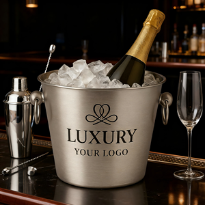 Tùy chỉnh kim loại ICE Bucket tinplate Cooler với xử lý Nắp cá nhân kích thước Wedding Bar Đảng dã ngoại ngoài trời nước giải khát Organizer - Product Image 6