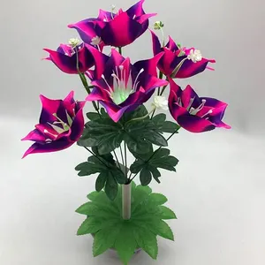 Buket bunga buatan profesional desain terbaru 7 kepala, karangan bunga Tertawa Hari Valentine