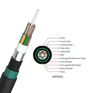 GL special jelly protect the optical fiber outdoor GYFTA53 G652D 48 CORE fiber optic cable For overhead layouts