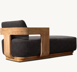 Chaise longue en teck moderne pour l'extérieur, très vendue, <span class=keywords><strong>lit</strong></span> de soleil en bois pour villa, hôtel, jardin, piscine, <span class=keywords><strong>terrasse</strong></span>, parcs - Vente directe d'usine - Product Image 5