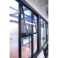 Fenêtre en aluminium décorative d'auvent de double triple vitrage d'impact d'ouragan de norme australienne pour la villa de maison