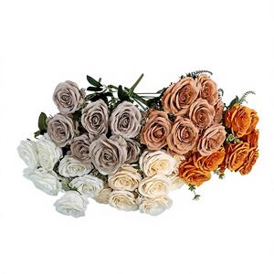 Bouquet de roses artificielles en soie de luxe de haute qualité, style moderne et durable, vente en gros DKB Factory pour la Fête des Mères - Product Image 1