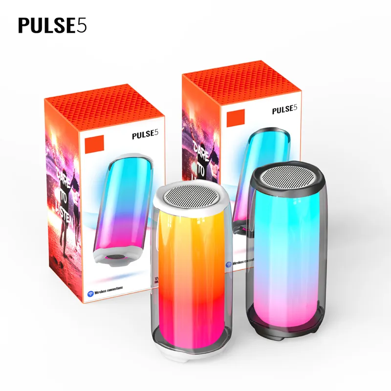 Baru Pulse 5 speaker bt nirkabel speaker kaleidoskop pulse 6 LED bercahaya layar penuh kedap air speaker pulse 5 flip 6 berbicara