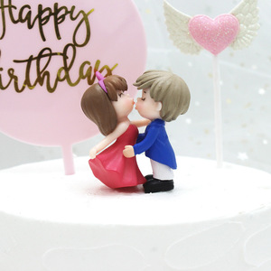 Gâteau d'anniversaire décoration couples nouvellement <span class=keywords><strong>mariés</strong></span> gâteau topper - Product Image 3