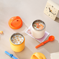 Tasse à petit-déjeuner en acier inoxydable 304, mug à porridge, cuillère portable, grande capacité, élégante tasse à lait, boîte à lunch, à emporter