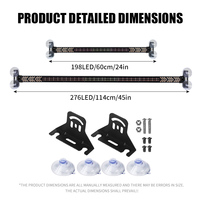 Auto-LED-Lichtleiste mit Bremslichtern für Front-/Heckscheibe Blitzwarnleuchte & Dachleuchten - 12V-24V 99W