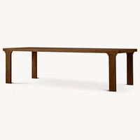 Ensemble de salle à manger en bois naturel au design italien moderne avec 8 chaises, table à manger rectangulaire en chêne de luxe assemblée, meubles