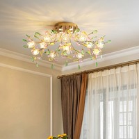 Lustre créatif à motifs fluides, design floral, or, luxe, plafonnier en cristal pour salon, mariage
