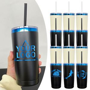 Lot de 25 gobelets isothermes en acier inoxydable plaqué bleu de 20 oz, à double paroi, isolés sous vide, pour gravure laser - Entrepôt USA - Product Image 5