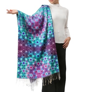 Bufanda Pashmina de Cachemira Suave con Diseño Personalizado, Accesorio para Fiestas de Música Rave de Invierno, Chal con Borlas, Excelente Regalo - Product Image 1
