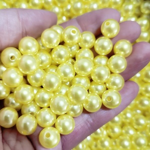 Wholesale ABS <strong>Pearl</strong> Perforated <strong>Beads</strong> in Beige White Black for DIY <strong>Jewelry</strong> Making Bracelets and Garments - Product Image 5