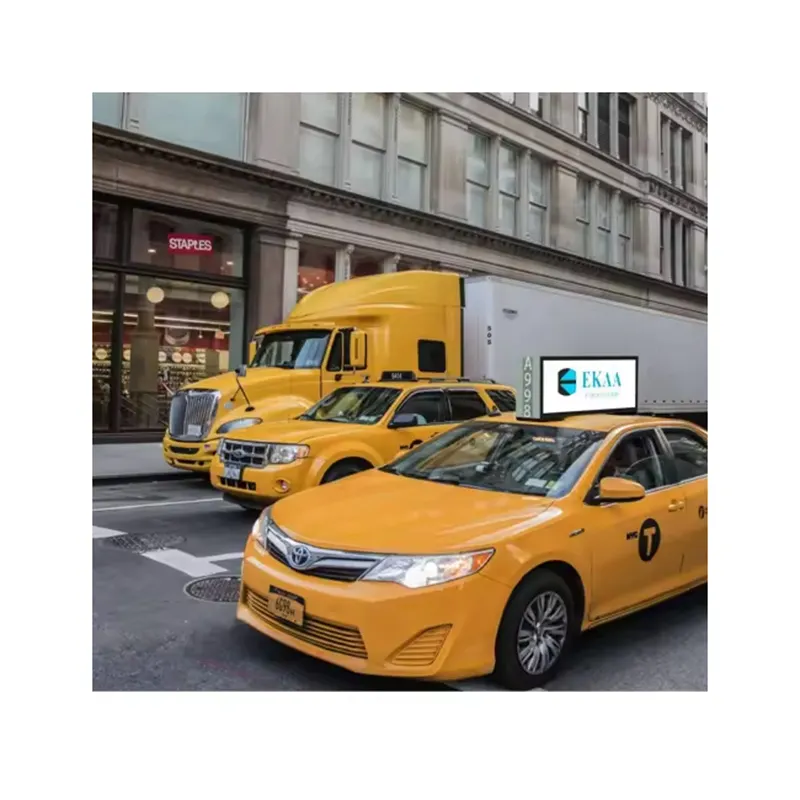Taksi üst lcd dijital ekran tam renkli 3G WIFI açık taksi üst hareketli reklam Billboard DOOH