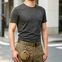 Porte-monnaie rond, porte-clés, petit portefeuille à fermeture éclair, pochette circulaire avec porte-clés pour un usage quotidien