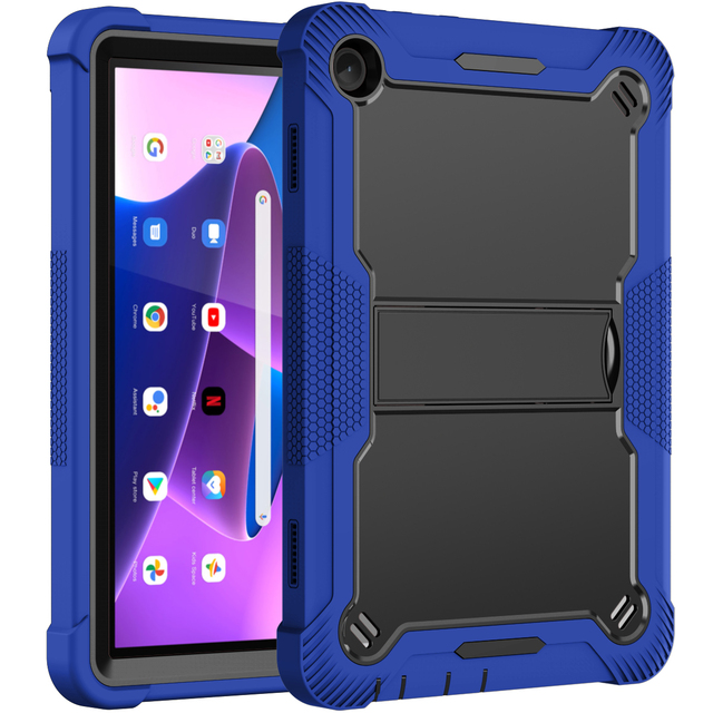 For Lenovo Tab M10 Shockproof Hybrid Hard Soft Bumper Kickstand Heavy Duty Rugged Tablet Case