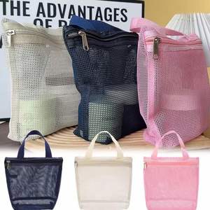 Mesh <b>Makeup</b> Toiletry <b>Storage</b> Bags Handbags Portable Travel Washing Shower Tools Organizer Hanging Cosmetic Organizer Pouch - Product Image 5