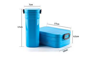 Leakproof Plastic <b>Lunch</b> Box and Water Cup <b>Set</b> Students Outdoor Sports Bento <b>Lunch</b> Box with Water Cup - Product Image 6