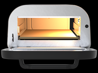 Four à pizza électrique d'intérieur GTPZ15-B, capacité de 12 pouces, acier inoxydable, portable, comptoir, écran LED, température réglable, 1700W