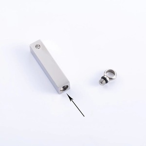 Rectangular Stainless Steel <b>Urn</b> Pendant Necklace for <b>Pet</b> <b>Ashes</b> Chain Charms Funeral Cremation Keepsake Metal Jewelry Accessories - Product Image 2