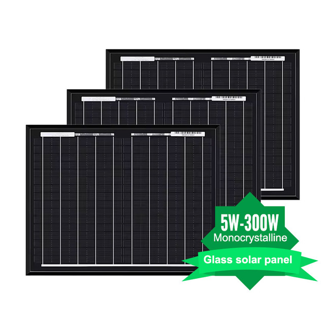 Mono Solar Panel 12v 18v 6v 5w 10w 20w 25w 30w 40w 50w 60w 70w 80w 90w 100W Mini Solar Panel for Light System