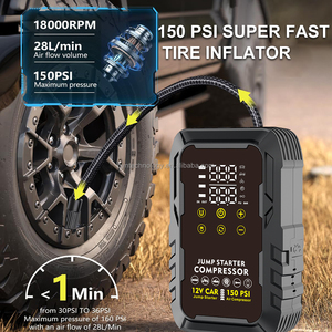 Avviatore per Auto da 2000A con Compressore d'Aria Avviatore di <span class=keywords><strong>Batteria</strong></span> Portatile con Pompa ad Aria e Gonfiagomme - Product Image 4
