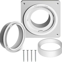 Connecteur de ventilation carré à rond en plastique ABS, réducteur de conduit HVAC, raccord de transition pour grille d'aération murale