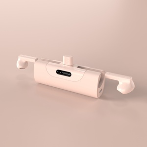 BOLN Producto innovador <span class=keywords><strong>Power</strong></span> Banks con auriculares 2 en 1 Banco de energía portátil pequeño 2000mAh Estuche impermeable para <span class=keywords><strong>Girl</strong></span> <span class=keywords><strong>Power</strong></span> Bank - Product Image 3