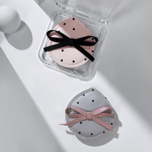 Éponge de maquillage en coton en forme de goutte d'eau, avec coussin d'<span class=keywords><strong>air</strong></span> intégré, pour correcteur, fond de teint et blush, pour un application douce et nette sur le visage, lavable, en boîte, en promotion - Product Image 2