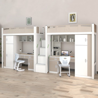 Vente directe d'usine deux personnes superposés Capsule meubles de chambre à coucher auberge de jeunesse école métal Construction bois mur chambre salle de classe