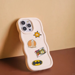 Flag Enamel Changeable Personalized <b>Mini</b> Zinc Alloy Customized Girls 3M Logo Custom Metal Phone Sticker for Mobile Phone Case - Product Image 3