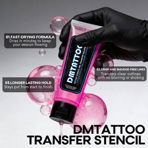 เจลลอกลาย DM Fruit Scent Tattoo Transfer Gel อุปกรณ์สักลาย 120 มล. คุณภาพสูง เจลลอกลายเร็ว ไม่ลบเลือนง่าย - Product Image 3