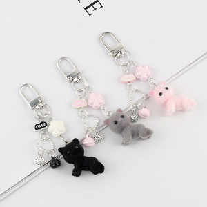 卸売のかわいい柔らかい多色子猫ぬいぐるみキーホルダー、フラワーベルモデル、目を引く普段使いにぴったりなアクセサリー - Product Image 2