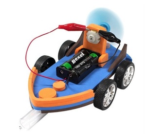Kit <span class=keywords><strong>de</strong></span> Ciencia <span class=keywords><strong>de</strong></span> bricolaje para niños, lancha rápida aerodinámica, coche, tecnología STEM, experimento, Física electrónica, juguetes para la escuela - Product Image 1