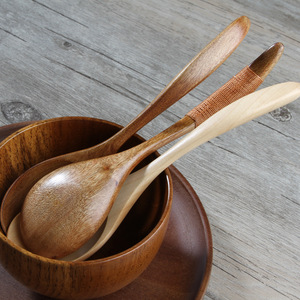 Vaisselle en bois en gros, y compris des cuillères en bois naturel avec fil enroulé, gravure créative et designs de logo personnalisés pour - Product Image 2