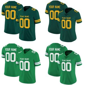 Maglia Personalizzata di Football Americano di Alta Qualità con Ricamo Verde, Abbigliamento Sportivo Cucito per Club, Uniformi Retrò della Squadra Nazionale USA - Product Image 1