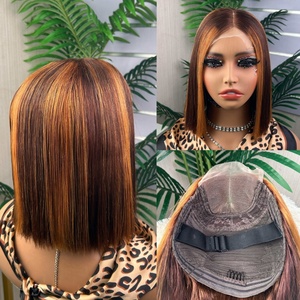 Perruques Bob Courtes Droites avec Fermeture en Dentelle 4x4, 100% Prêtes à l'Expédition, Vente en Gros, Cheveux Humains Vierges Péruviens pour Femmes Noires - Product Image 4