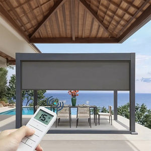 Abat-jour à rouleau extérieur en PVC transparent stores externes transparents imperméables pour la protection de la vue contre la pluie et le vent Technique plaine - Product Image 3