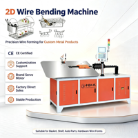 Machine de cintrage de fil CNC 2D pour usine, machine à cintrer le fil d'acier, machine de formage de fil CNC 2D en acier inoxydable