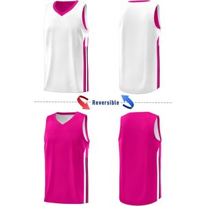 Camiseta de Baloncesto Reversible para Niños, Cuello en V, Absorbe la Humedad, Ropa Deportiva Juvenil, 360 Gramos, Impresión Sublimada - Product Image 2