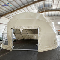 8m Usine En Gros De Luxe Igloo Dômes Géodésiques Maison Sphérique Jardin Véranda Anti Bruit Isolé Glamping Dôme Géodésique Tente