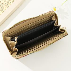 Portefeuille long multifonctionnel pour femme, style ethnique, avec fermeture éclair, rétro, <span class=keywords><strong>portable</strong></span>, en liège, avec <span class=keywords><strong>porte</strong></span>-cartes, RFID, pour téléphone, argent <span class=keywords><strong>et</strong></span> pièces de <span class=keywords><strong>monnaie</strong></span> - Product Image 2